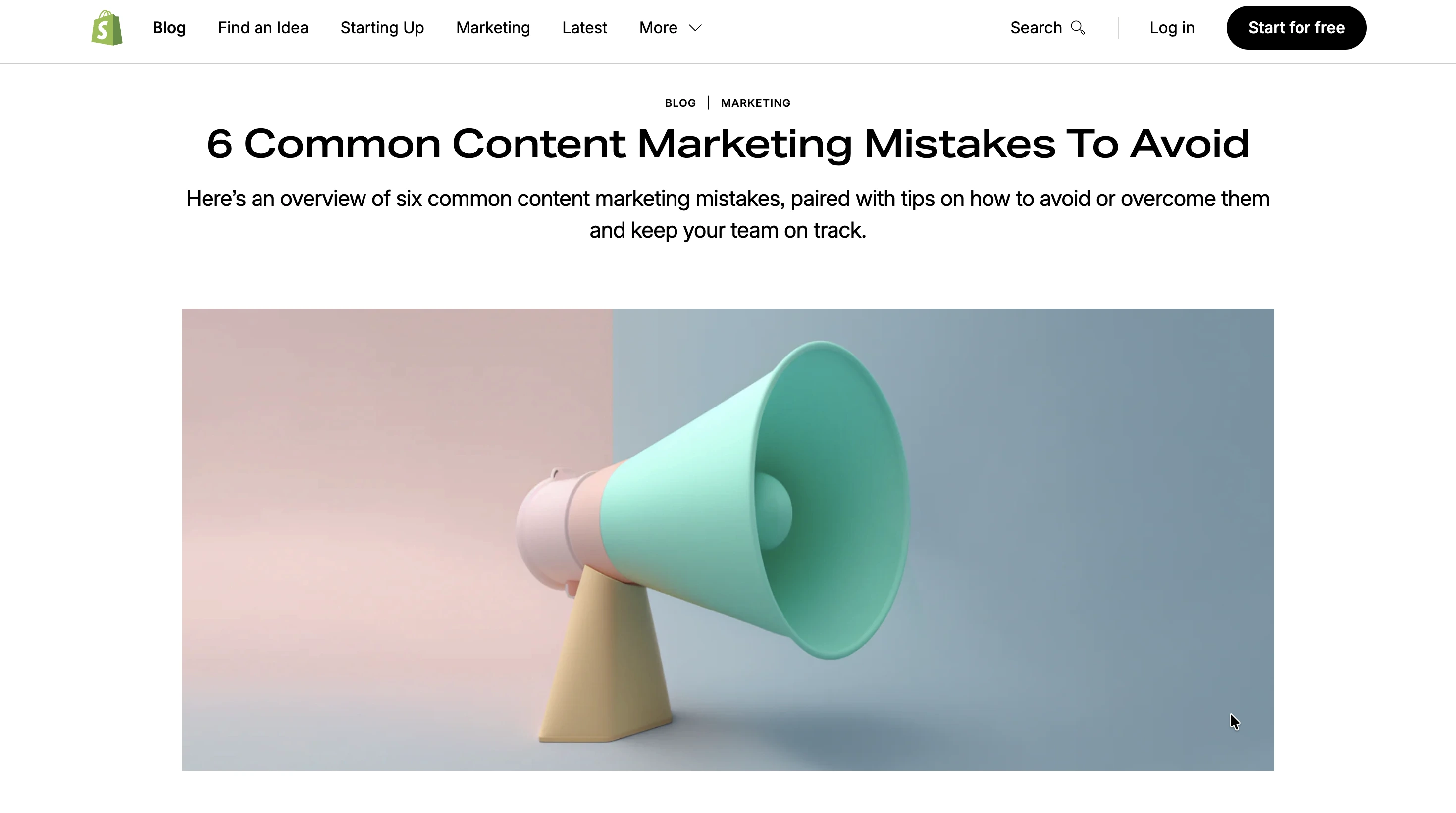 Shopify: 6 Common Content Marketing Mistakes To Avoid