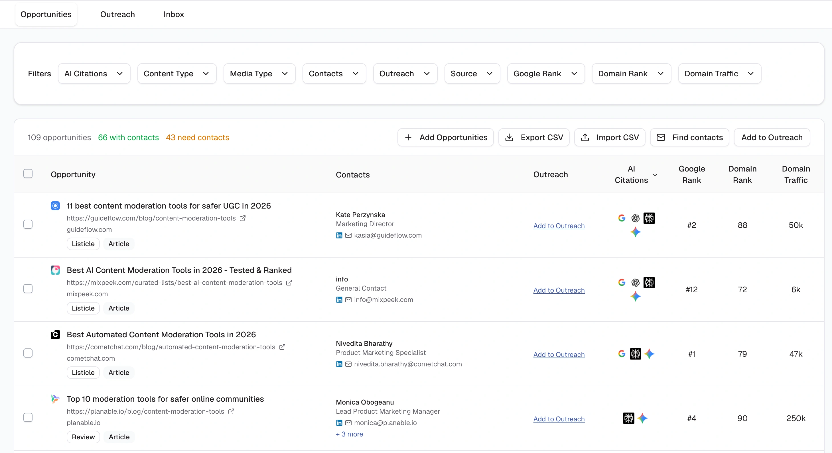 ListBrew dashboard.